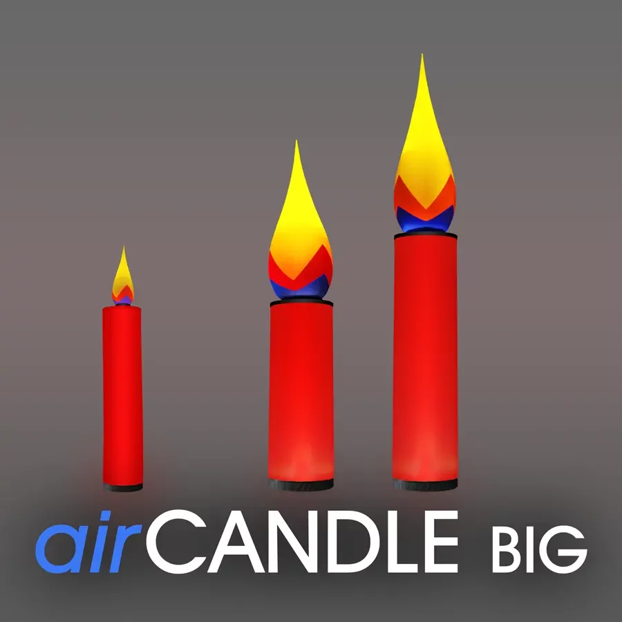 airLIGHT Aufblasbare Lichtobjekte airCANDLE BIG Kerze Kerzenform Feuer Weihnachten Leuchtskulptur Eventdekoration