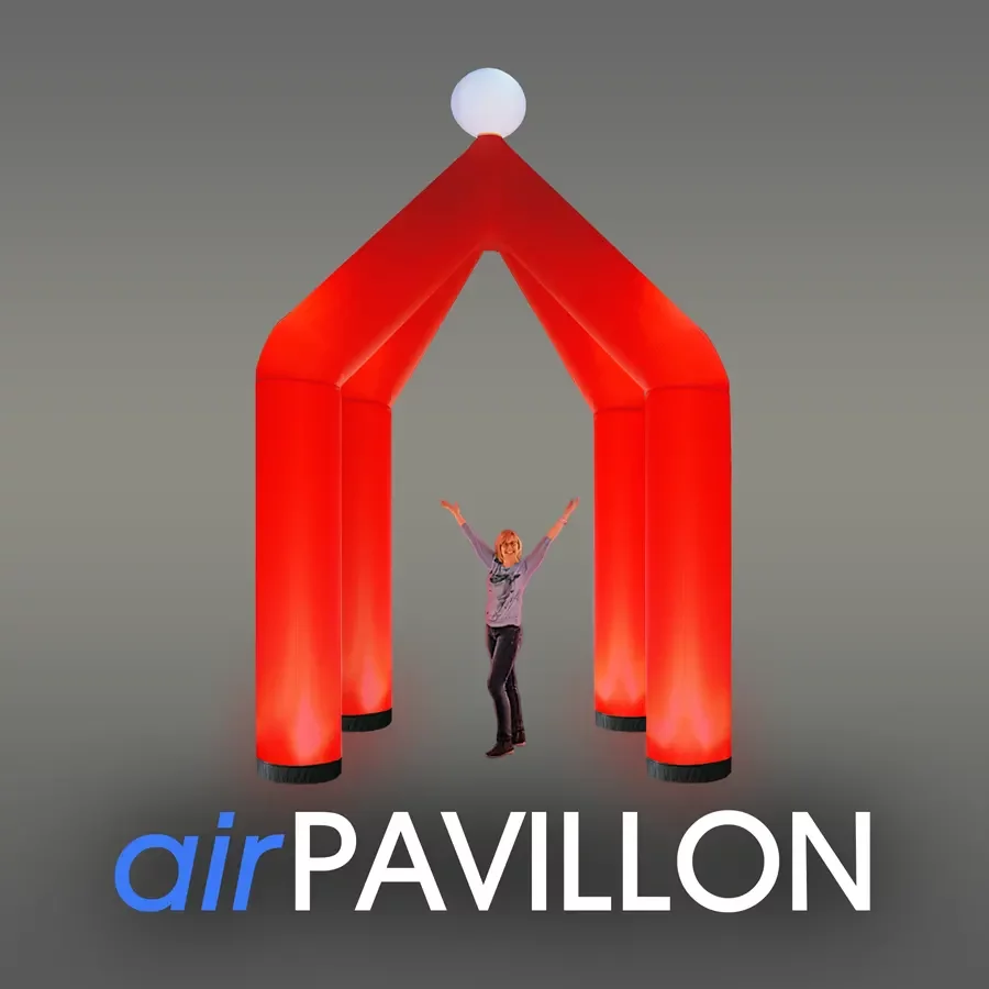 airLIGHT Aufblasbare Lichtobjekte airPAVILLON Pavillon Cone Leuchtskulptur Eventdekoration