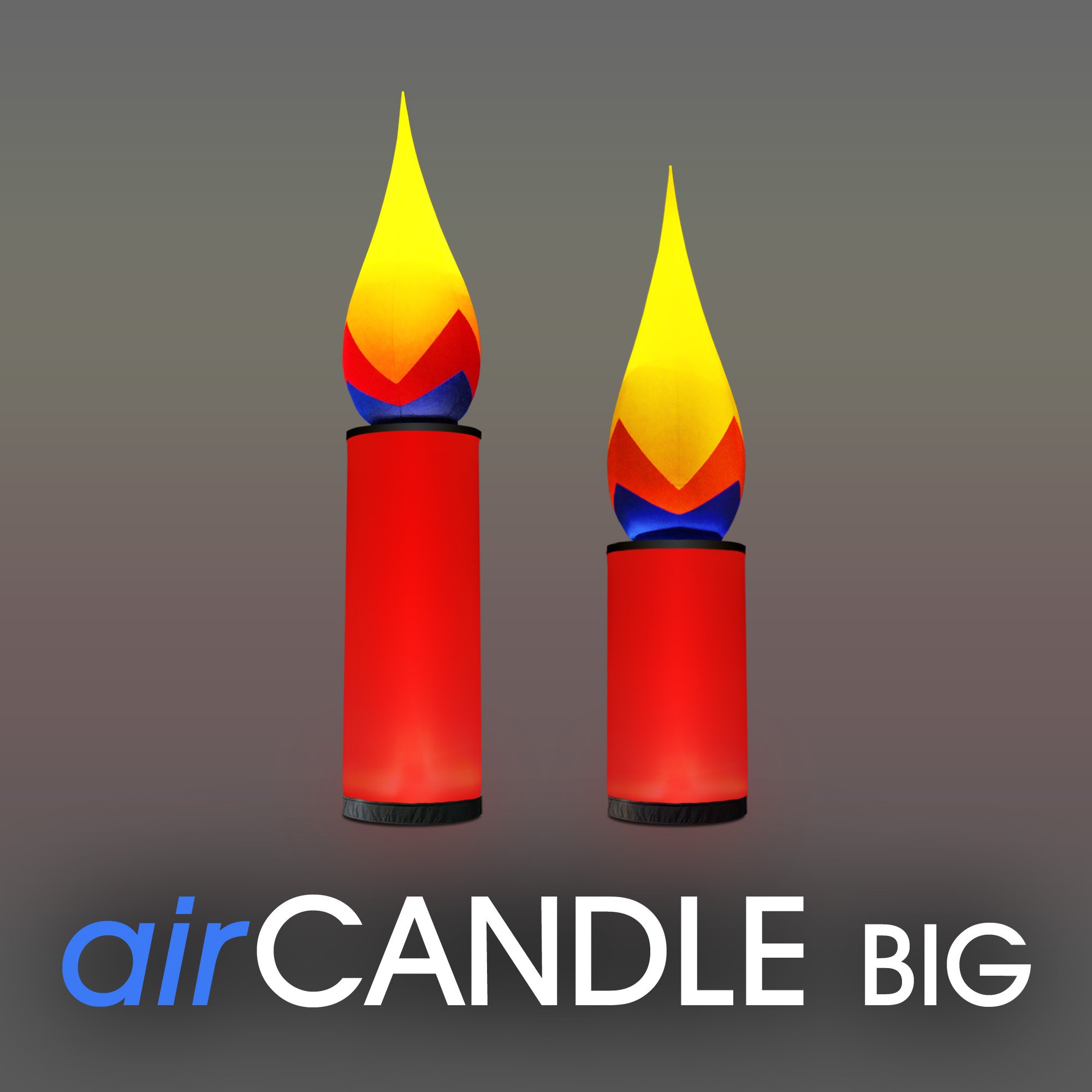 airLIGHT Aufblasbare Lichtobjekte airCANDLE BIG Kerze Kerzenform Feuer Weihnachten Leuchtskulptur Eventdekoration