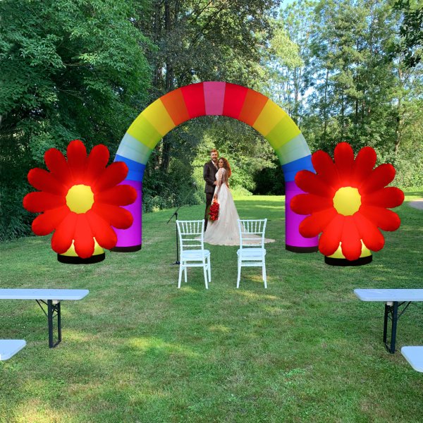 Blume Rot / Gate Regenbogen