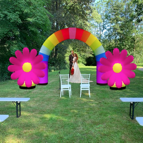 Blume Magenta / Gate Regenbogen